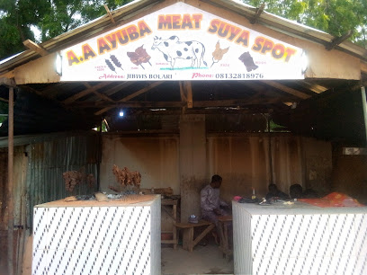 A.A Ayuba Meat Suya Spot restaurant exterior and interior view