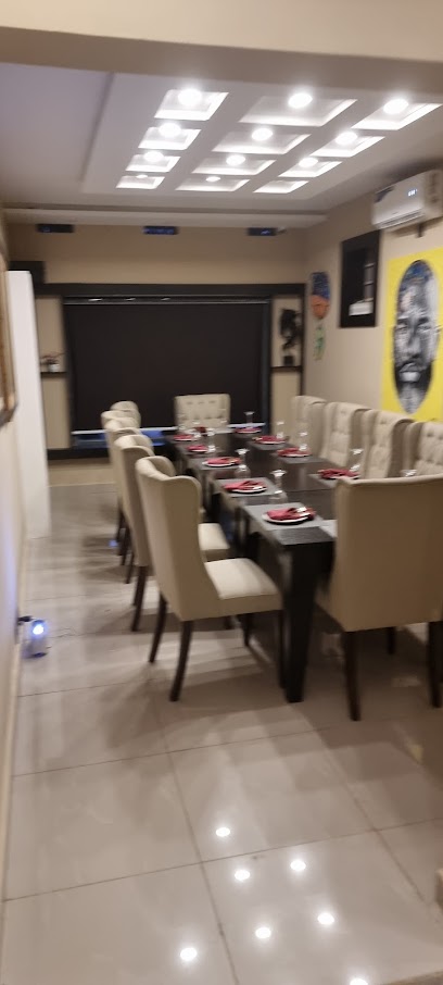 Abstract Restaurant restaurant exterior and interior view