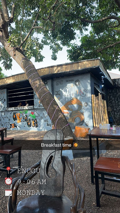 Akara ogbe restaurant exterior and interior view