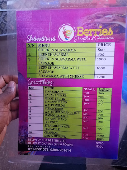 Berries restaurant in Adamawa
