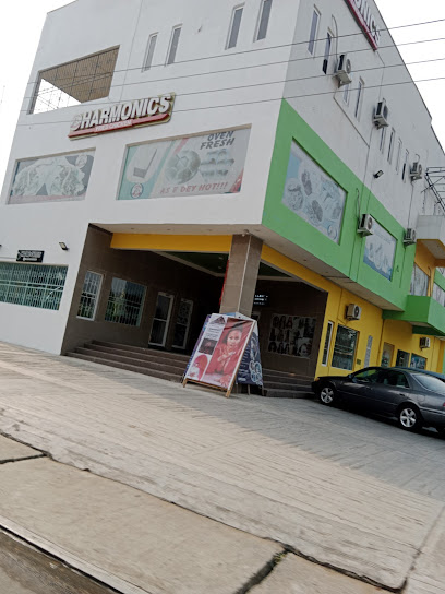 Harmonics fried chicken restaurant exterior and interior view
