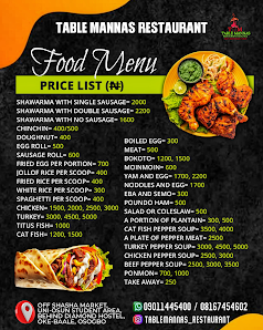 Table Mannas Restaurant restaurant photo 2 showing dining area and food