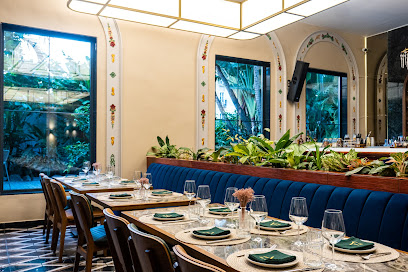 The A Steakhouse restaurant exterior and interior view